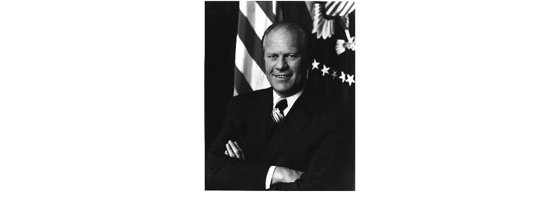  GERALD FORD, Republican, became president when Richard Nixon resigned after the Watergate scandal. Ford ran for president in 1976 but lost to Democrat Jimmy Carter. Ford did carry Westchester and Mamaroneck. 