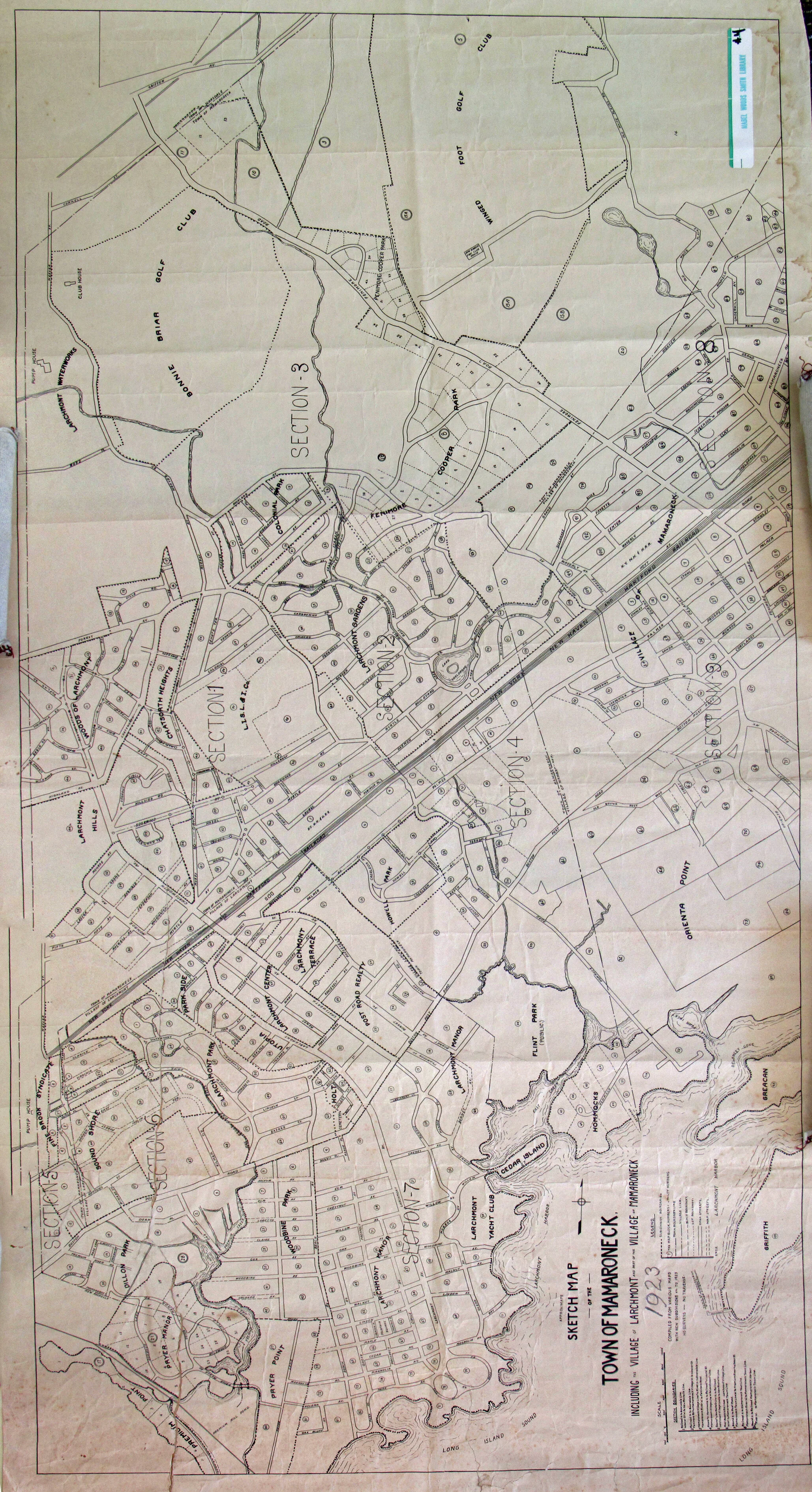 1923 map is aligned so north is up