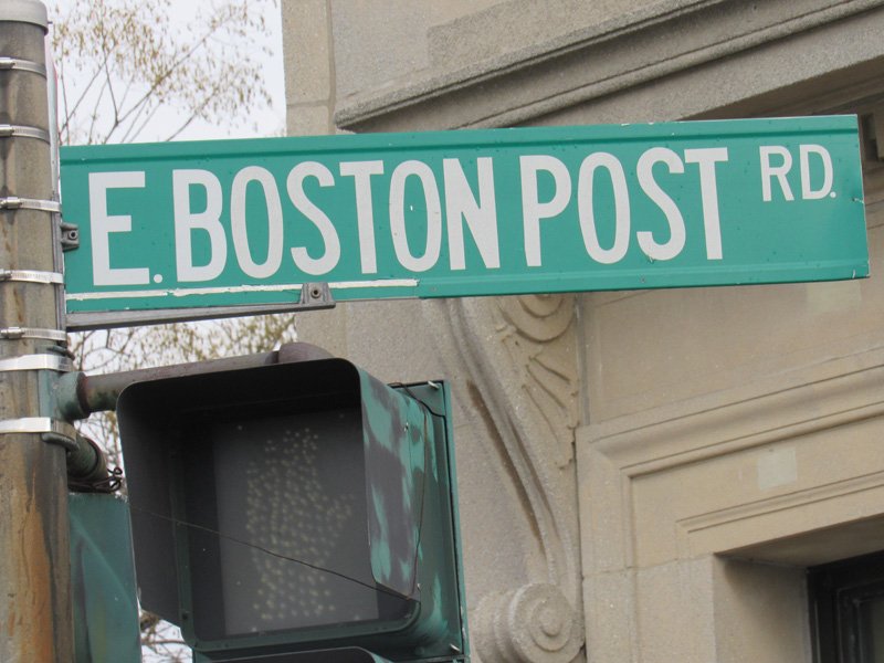  East Boston Post Road sign in Mamaroneck.  