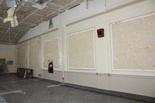  Frames where murals were taken down for restoration and relocation. 