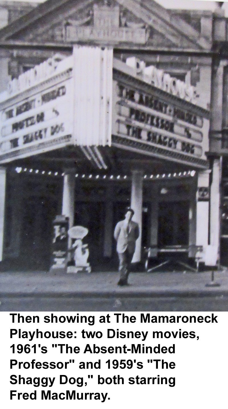 Mamaroneck Playhouse marquee 1960s