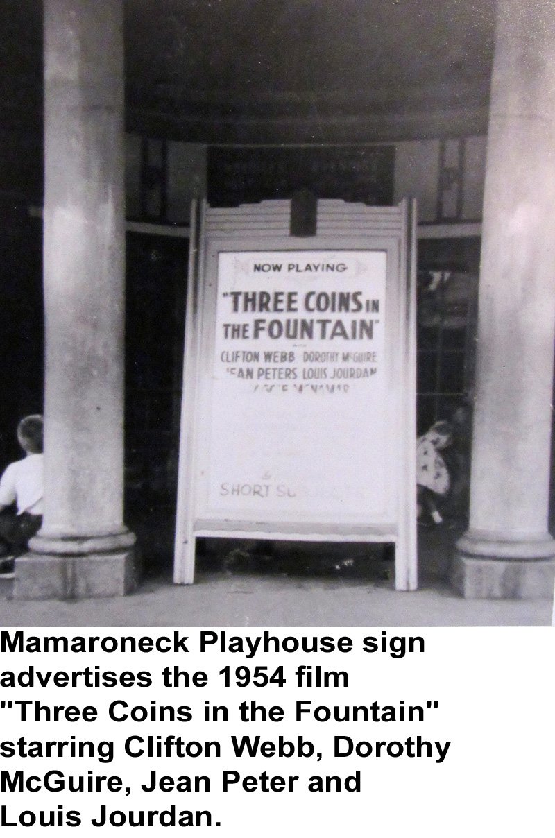 Mamaroneck Playhouse 1954 sign