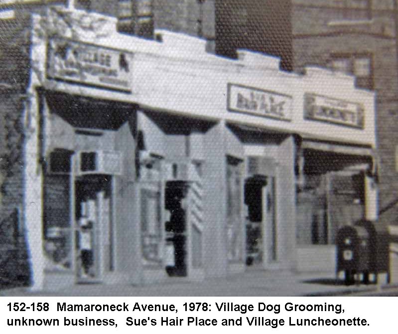 152-158 Mamaroneck 1978 Sues Hair Place Village Luncheonette captioned.jpg