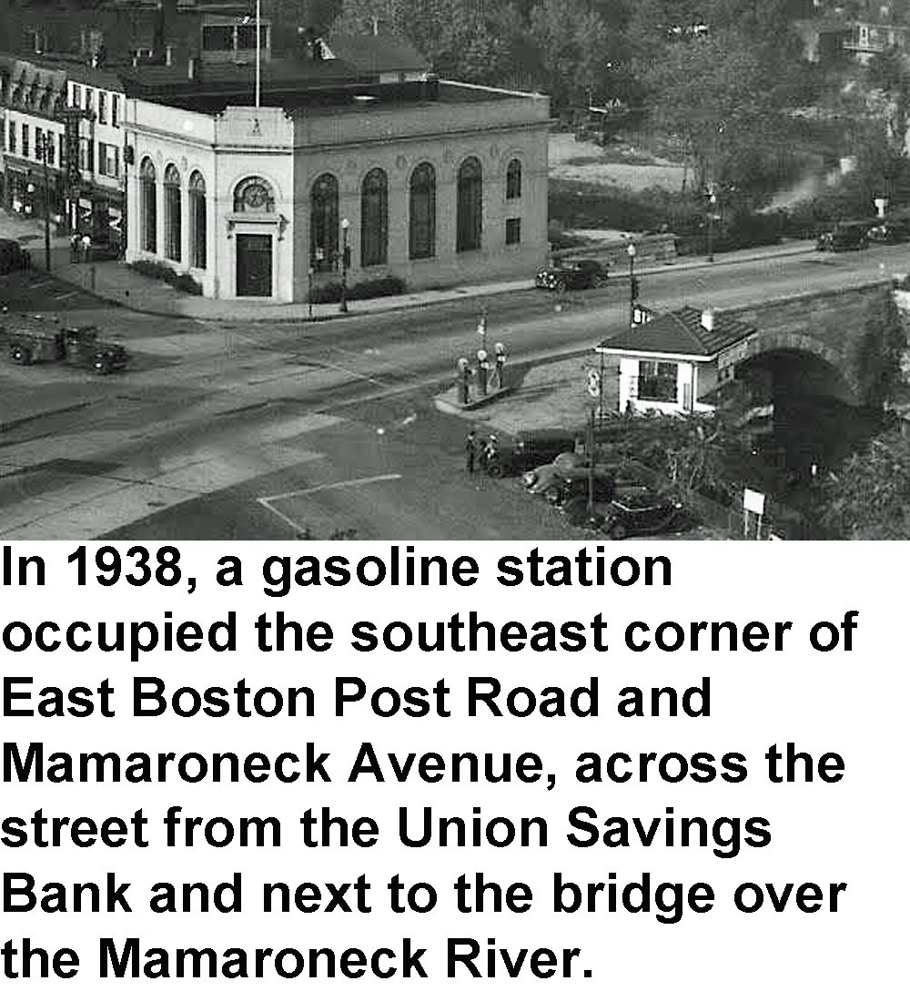 East Boston Post Road gas station closeup 1938 1000 px captioned 24px.jpg