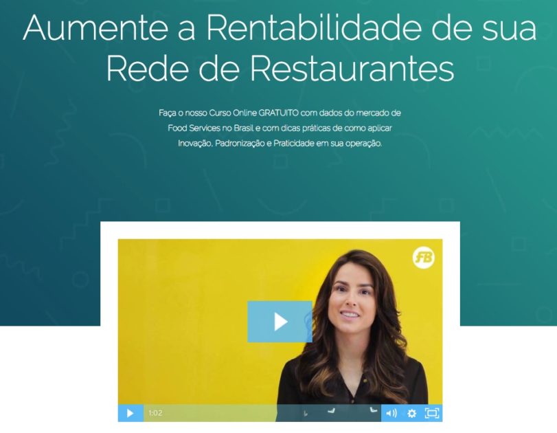 Exemplo do uso de vídeo que pode ser utilizado em Account Based Marketing - Food and Beverage Brasil