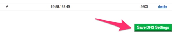 iwantmyname - Clique em Save DNS Setting