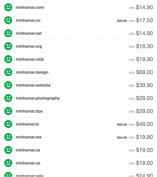 iwantmyname - Resultado da pesquisa por minhamar