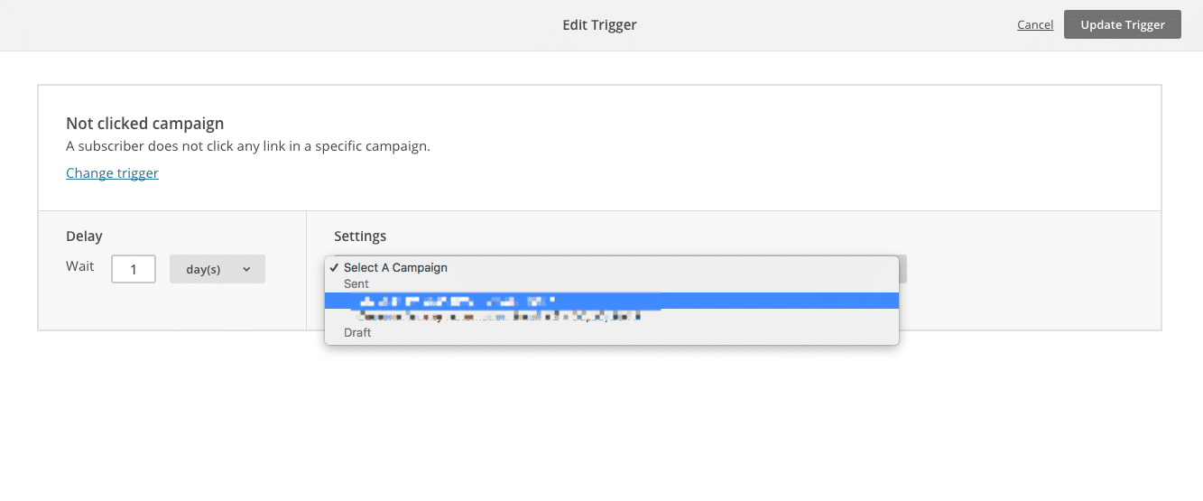 Not clicked campaign - Settings - MailChimp