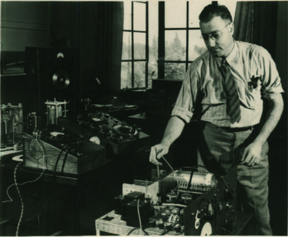 Hings working on a prototype in 1942
