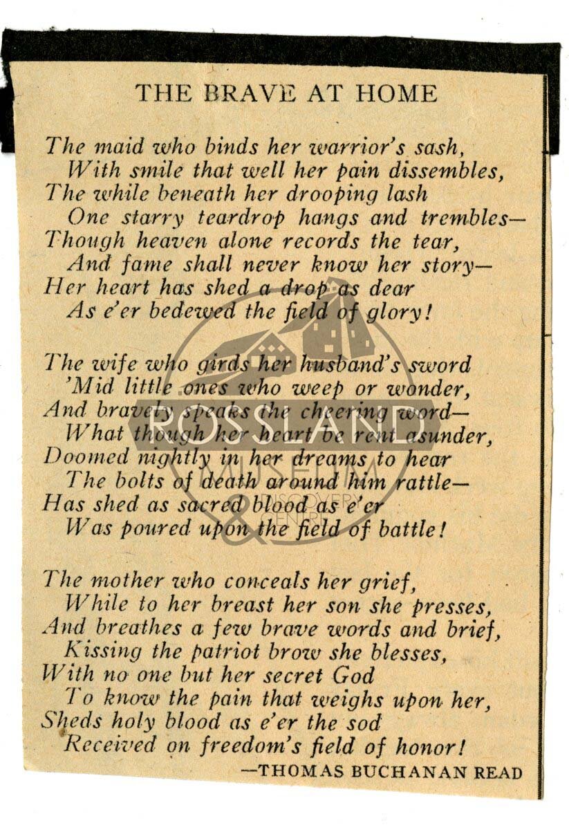 Poem from Unknown Newspaper