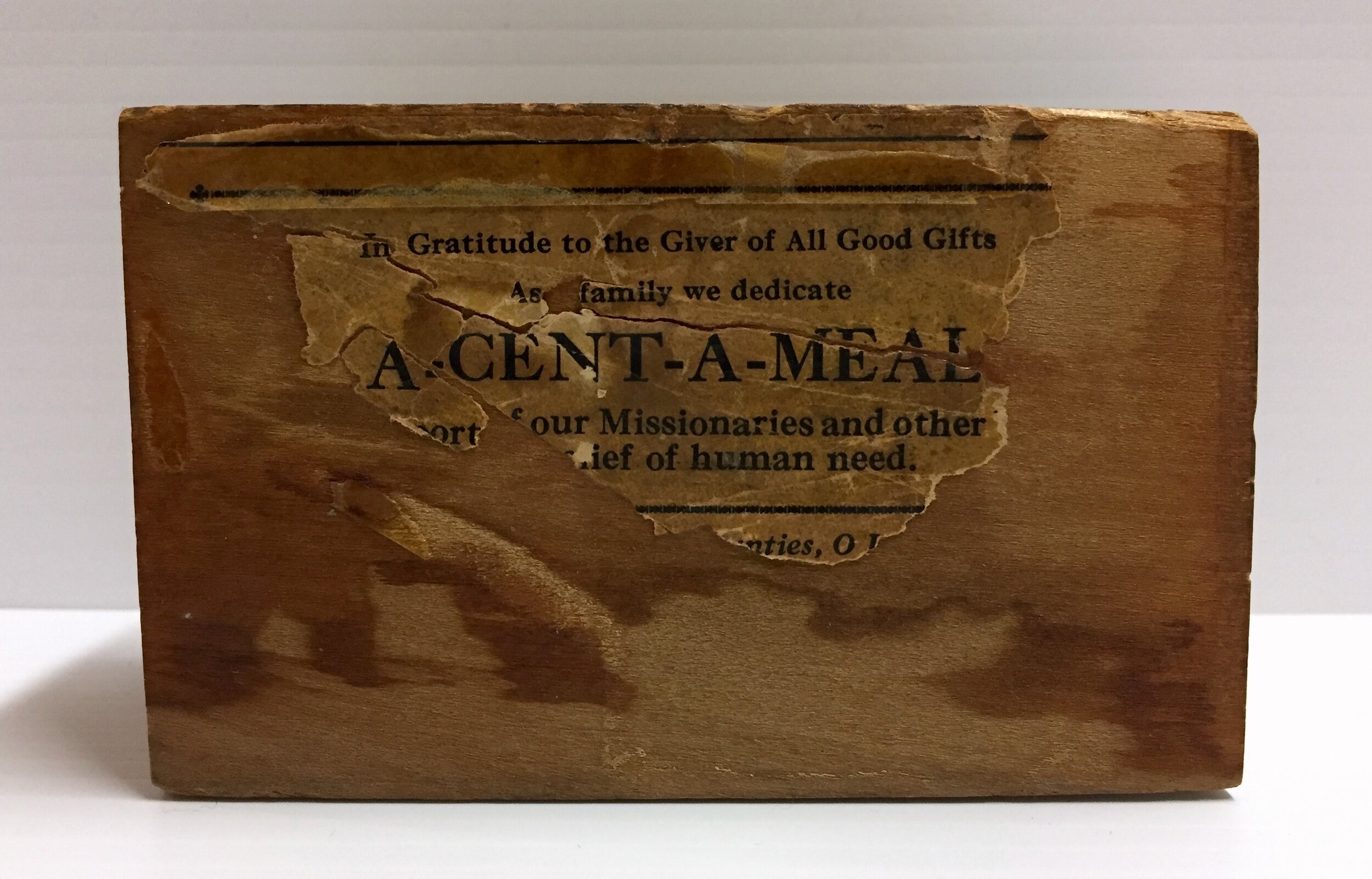 Methodist Church Cent-A-Meal Box, 1918 or 1919
