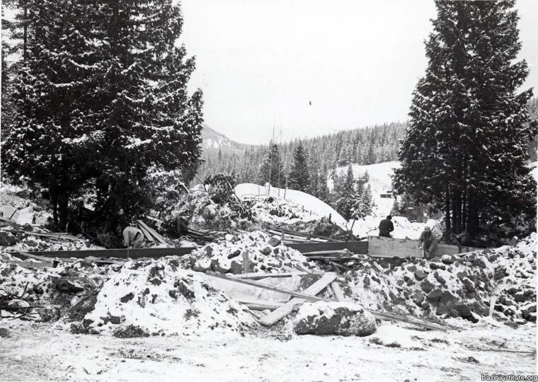 2318.0060: Construction of Highway 3B near Sheep Lake "Nancy Greene Lake" 1963