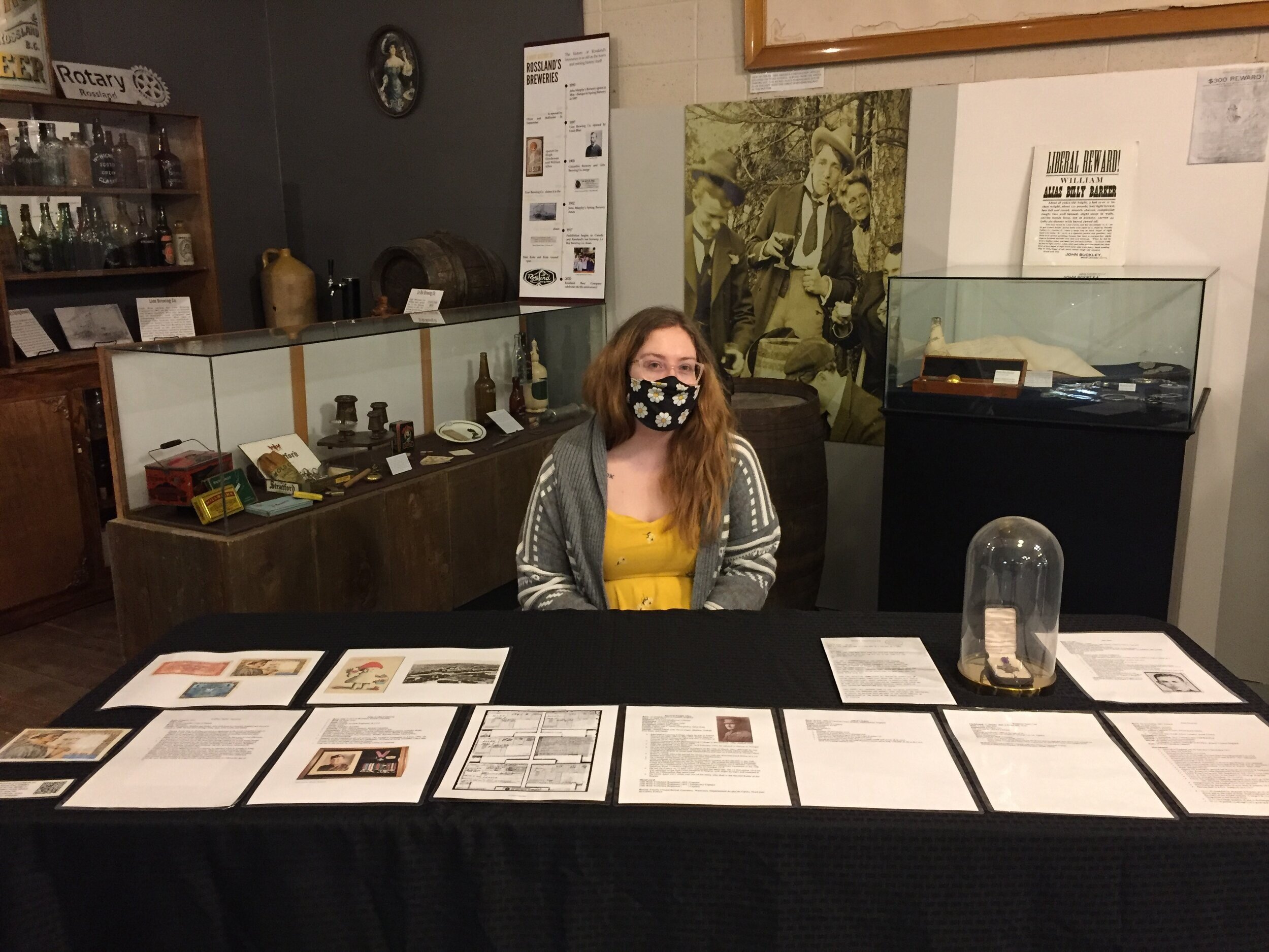 Archives Assistant Elena Enns with her project