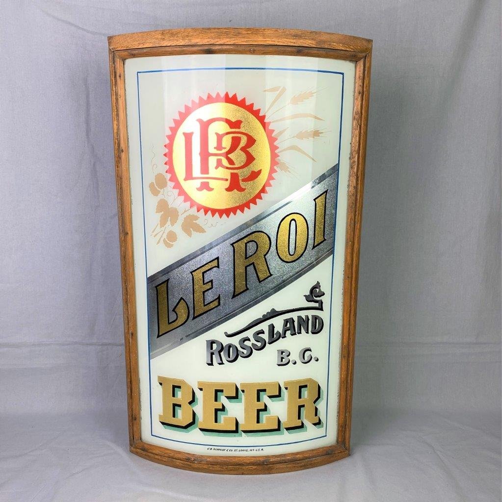   1974.683.1 : Le Roi Beer sign, which was found in the Hoffman House Hotel, circa 1897-1917. 