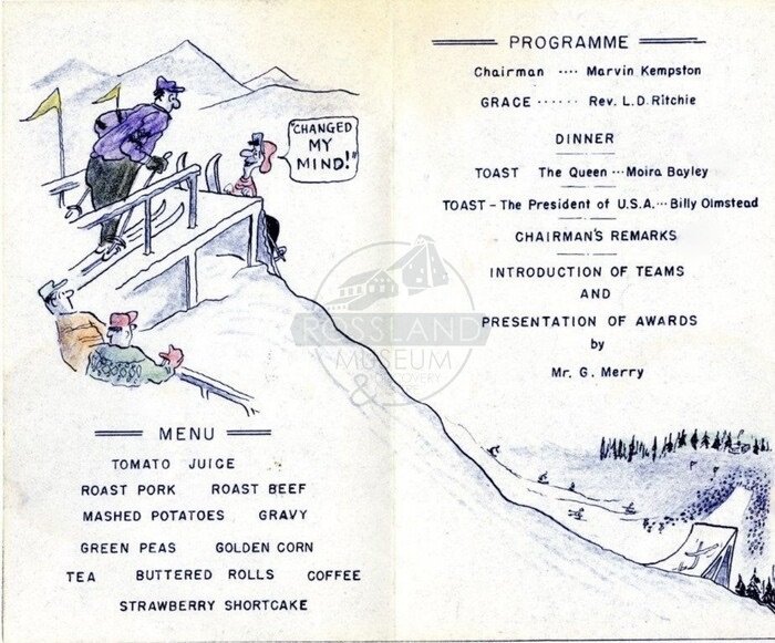  MS 23: West Kootenay Inter-High School Ski Meet program, 1957. 