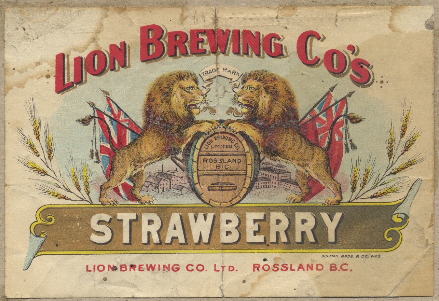  Found in Collection: Lion Brewing Company sign, date unknown. 