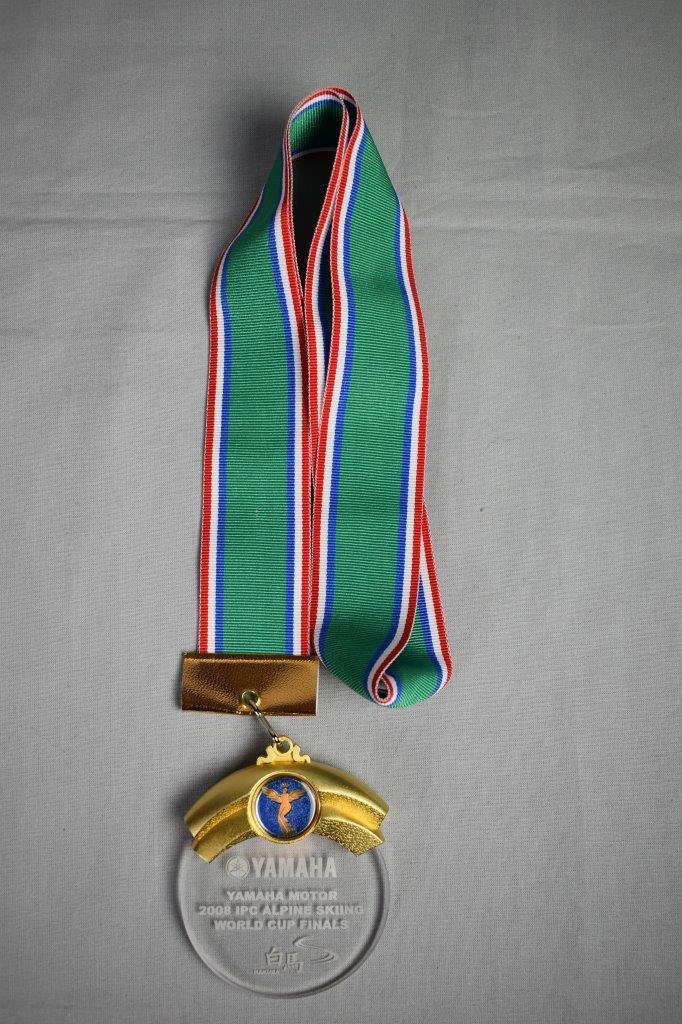  2008 IPC Alpine Skiing World Cup Finals Gold Medal - Courtesy of Kimberly Joines. 