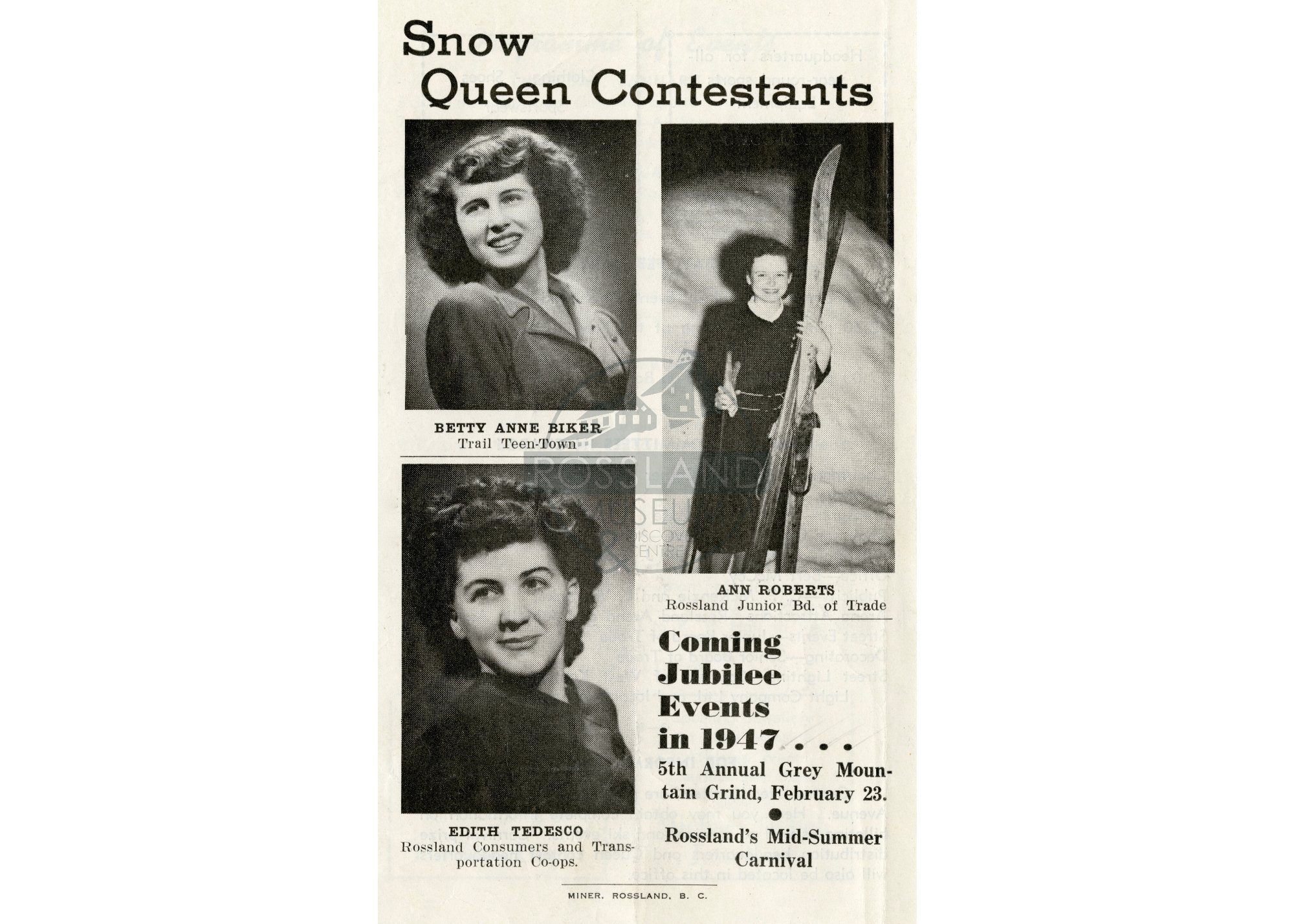  MS 75: Snow Queen brochure, 1947. 