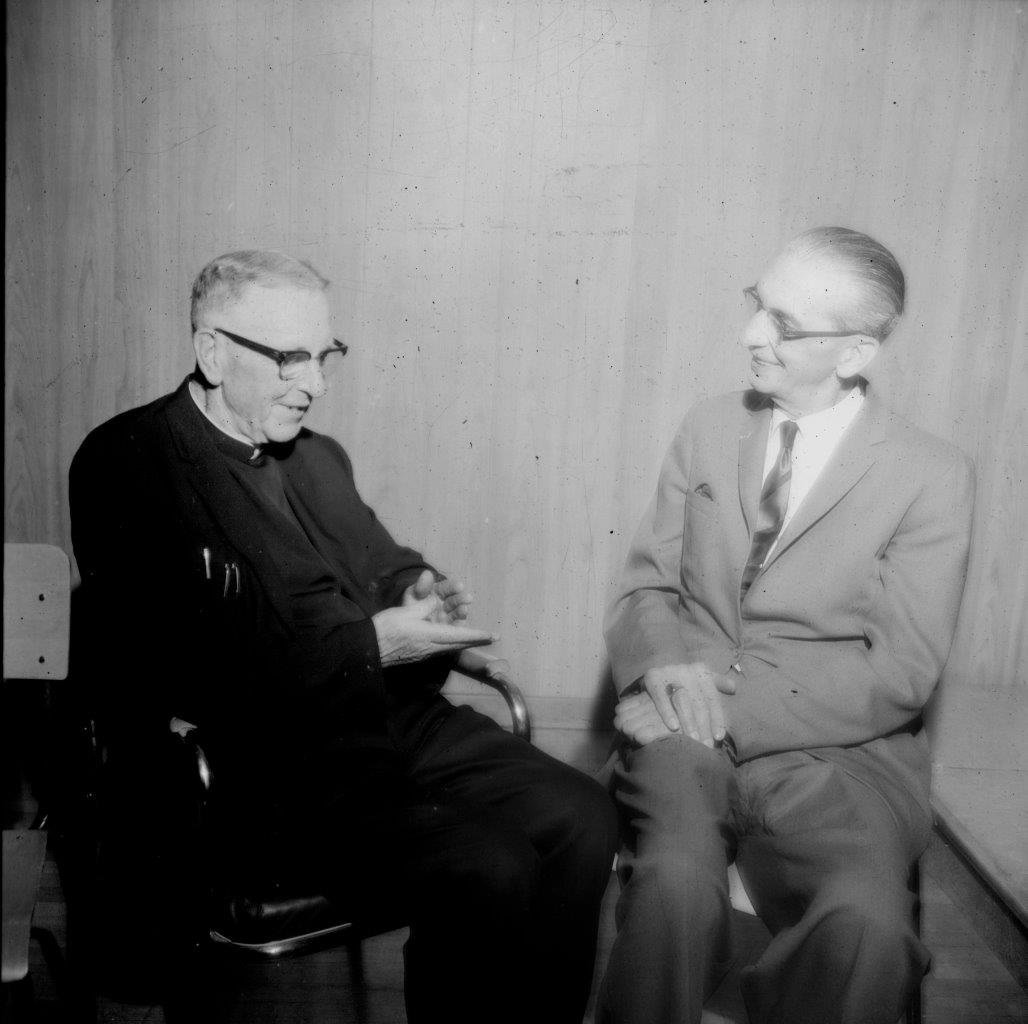 A2022.000.002.0638: Father Mac and Harold Elmes (Mater Misericordiae Hospital Board), date unknown. 