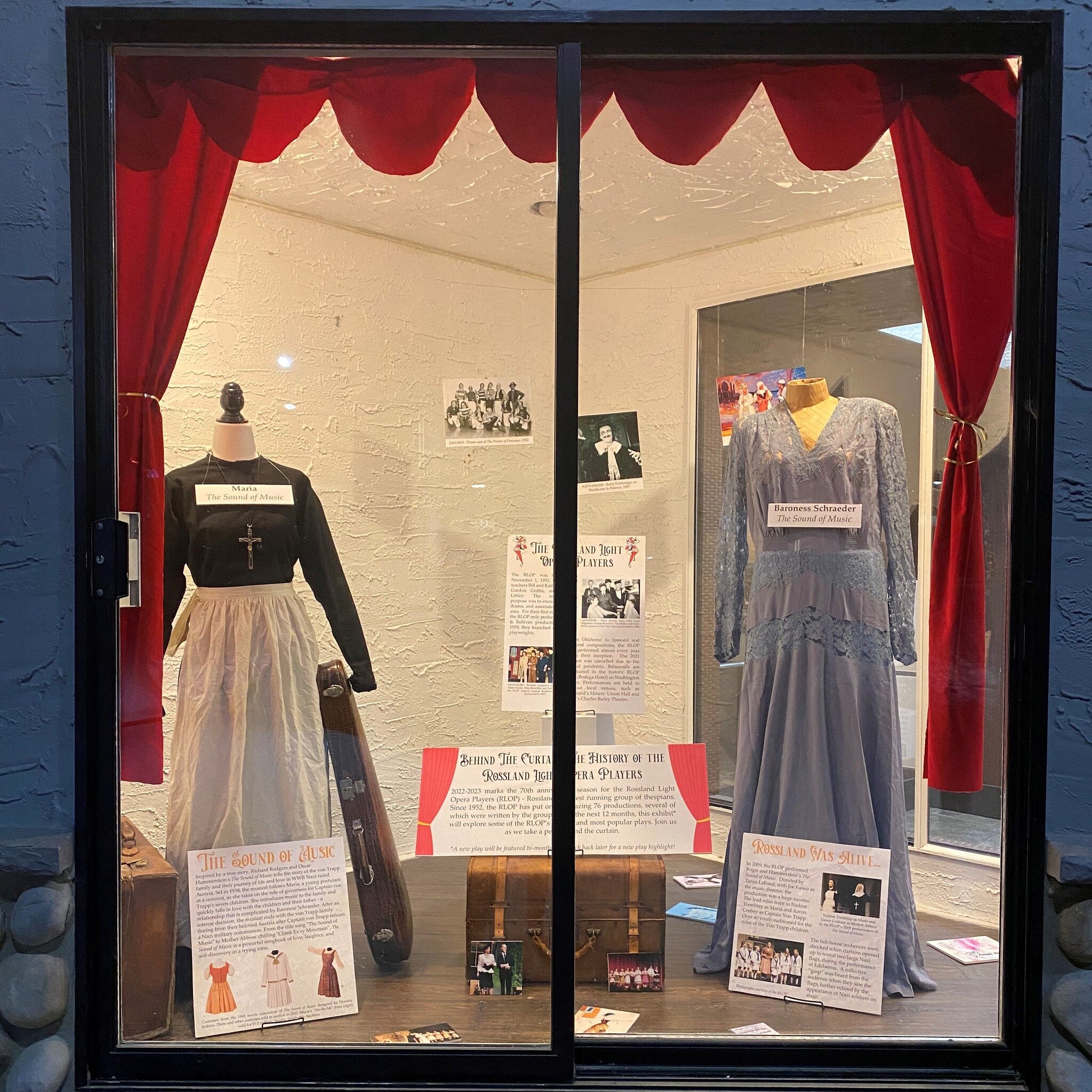 Our collections department has been busy getting TWO new outreach exhibits out to you! 

We're closing out &quot;Behind the Curtain&quot; at the Prestige by highlighting &quot;The Sound of Music,&quot; which the @rossland_light_opera_players performe