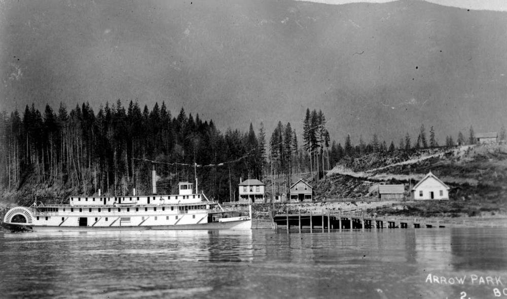   Rossland  at Arrow Park, circa 1906.  Image B-02615: Courtesy of BC Archives. 