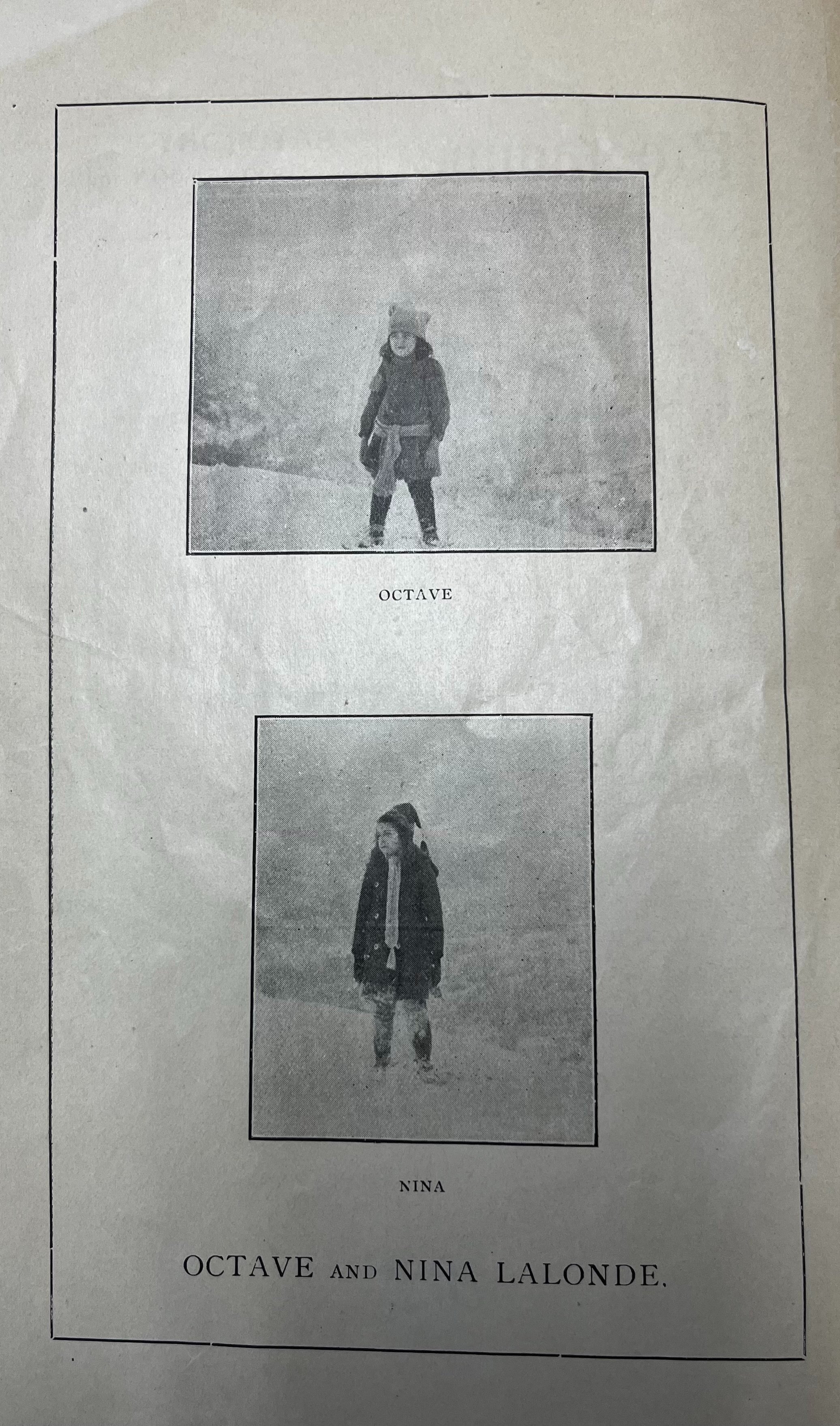 Lalonde children - 1904 Winter Carnival Brochure