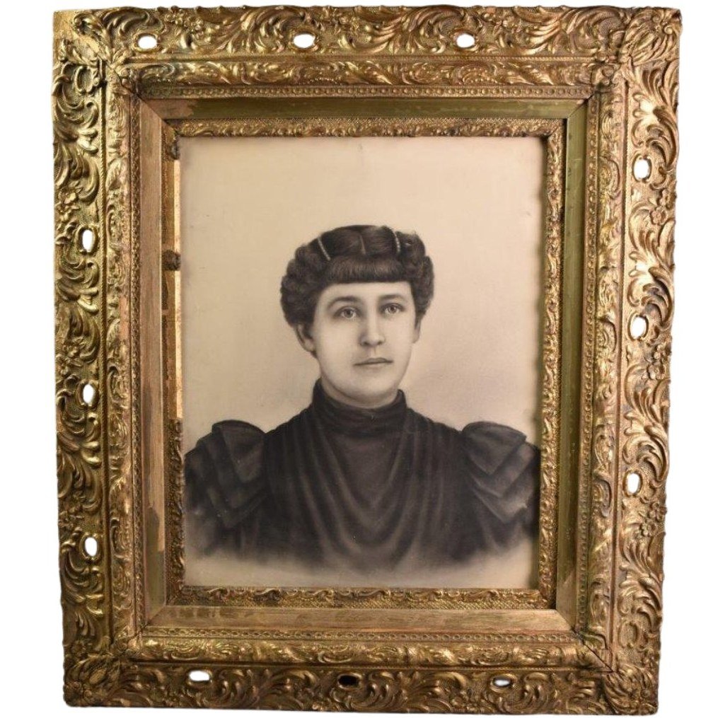 Today&rsquo;s #FascinatingFriday highlight is this amazing drawing of Adelaide Heidler (nee Salmonson) done by Ray Armstrong of Lincoln, Nebraska, circa 1890s. Adelaide Augusta Salmonson was born 6 October 1877 in Hancock, Houghton, Michigan. The exa