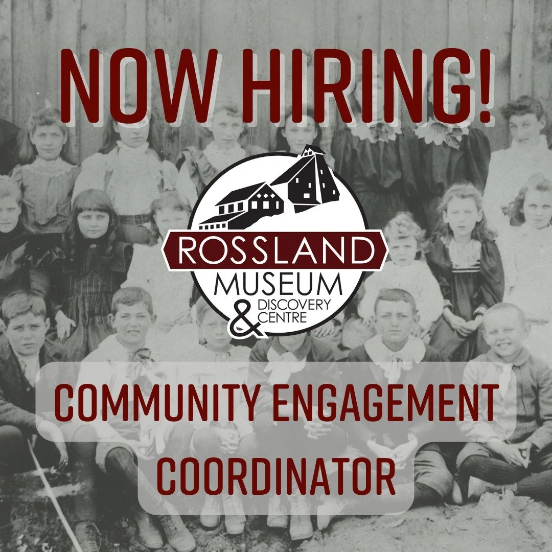 We're hiring! Learn more at www.rosslandmuseum.ca/help-wanted

#MuseumJobs #BCMuseums #Hiring