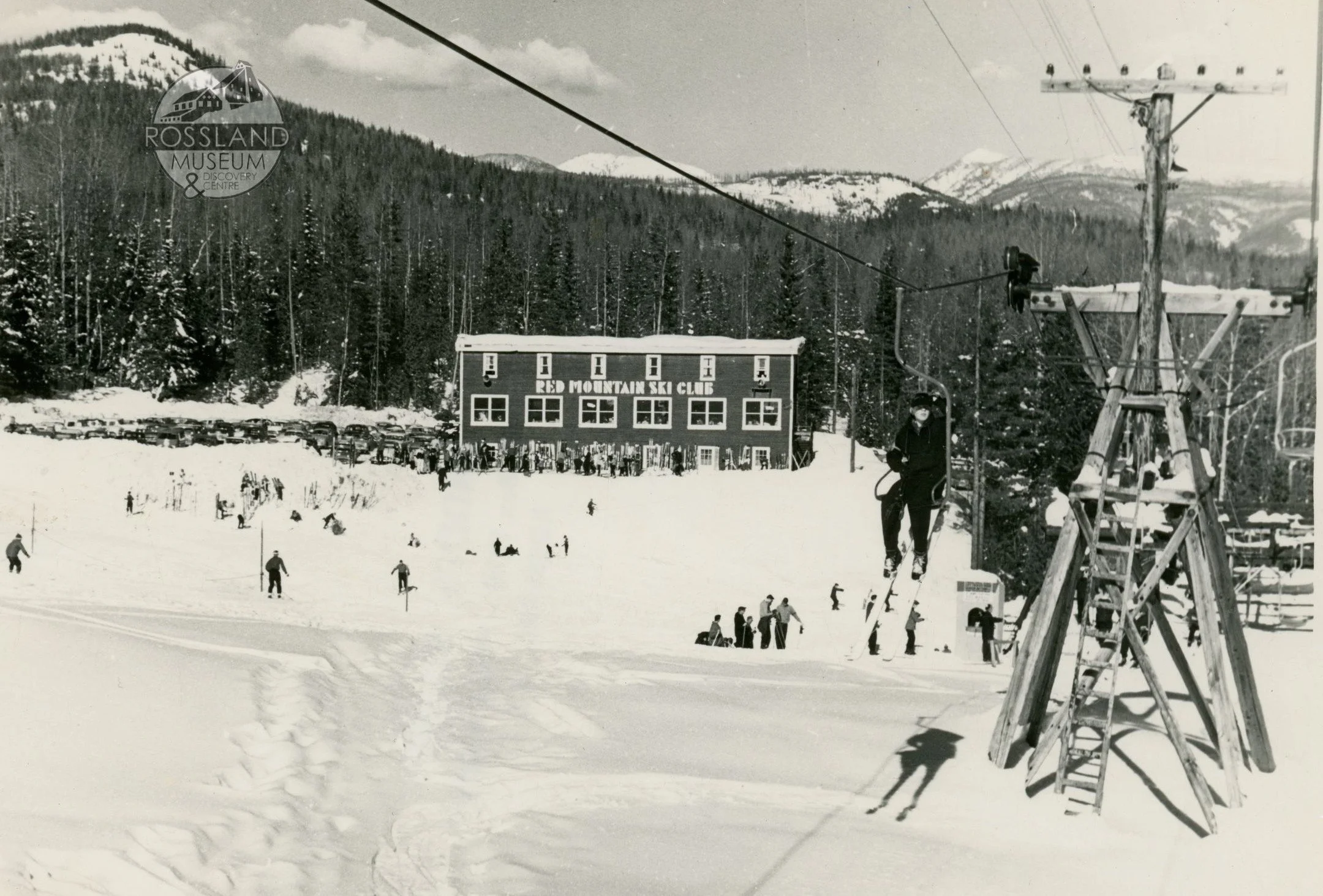 2289.0014: Red Chair and ski lodge, circa 1965 