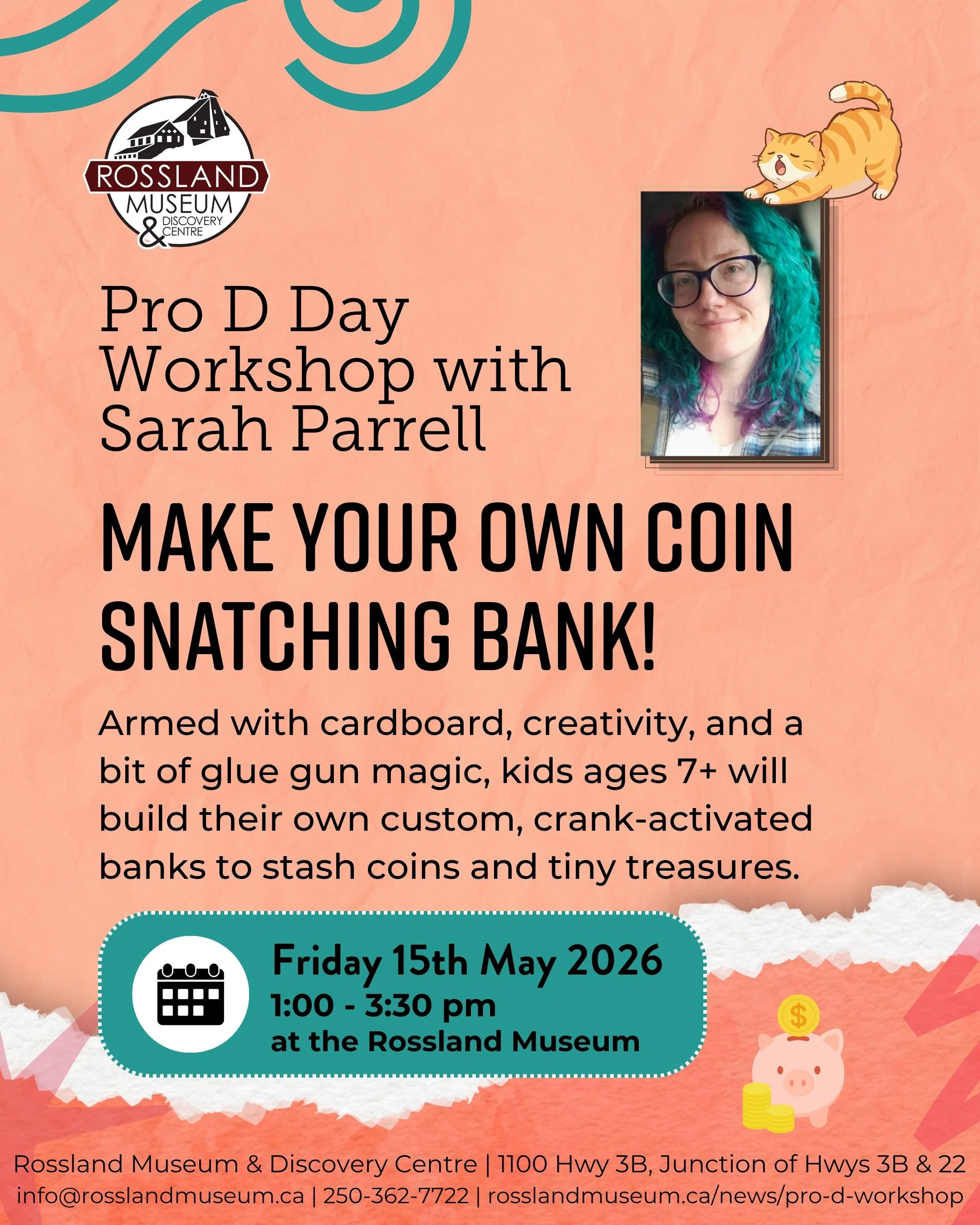 May 15 Pro D Day Workshop with Sarah Parrell: Make a DIY Coin Snatching Bank!
