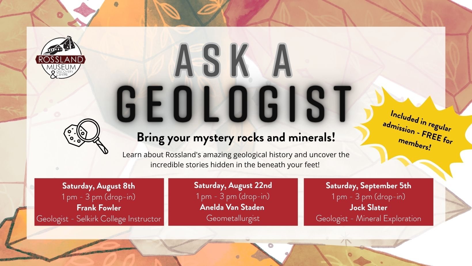 Ask-A-Geologist Summer Sessions