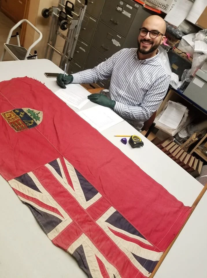 All the flags were condition reported and catalogued before rehousing, 2019
