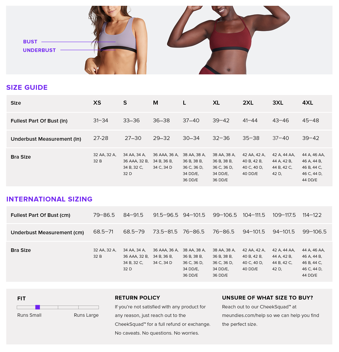 Bra Fit Guide, Bra Size Quiz