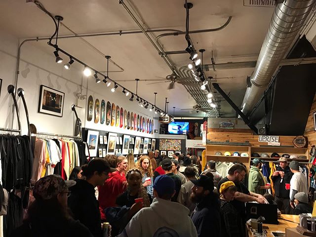 Huge thank you to @upriseskateshop for hosting the Postcards &amp; Polaroids Show last night in the beautiful Windy City, and massive thanks to all the new friends and old who came out to support. Greatly appreciated! Art will be up in the shop throu