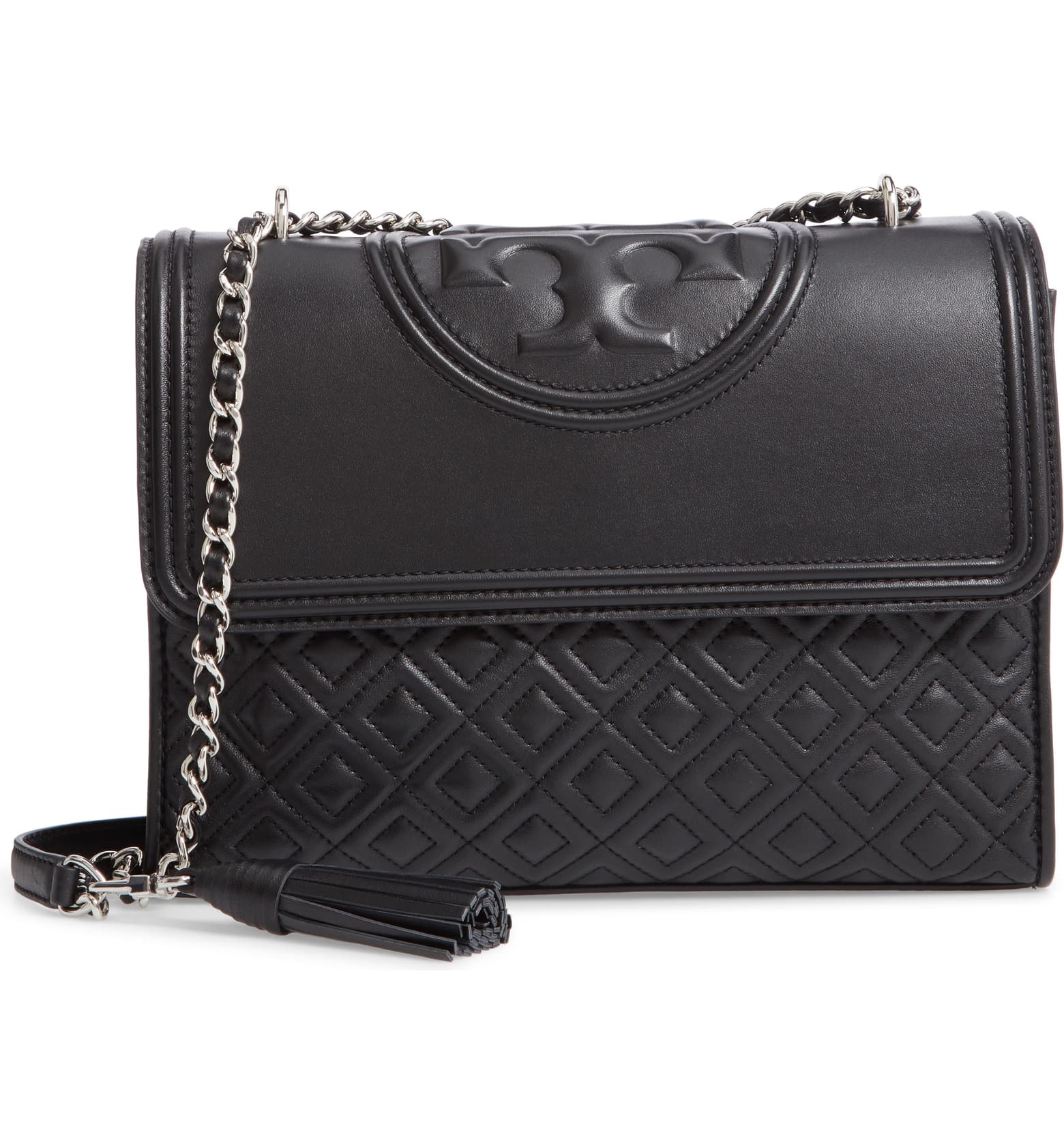 Fleming Quilted Lambskin Leather Convertible Shoulder Bag