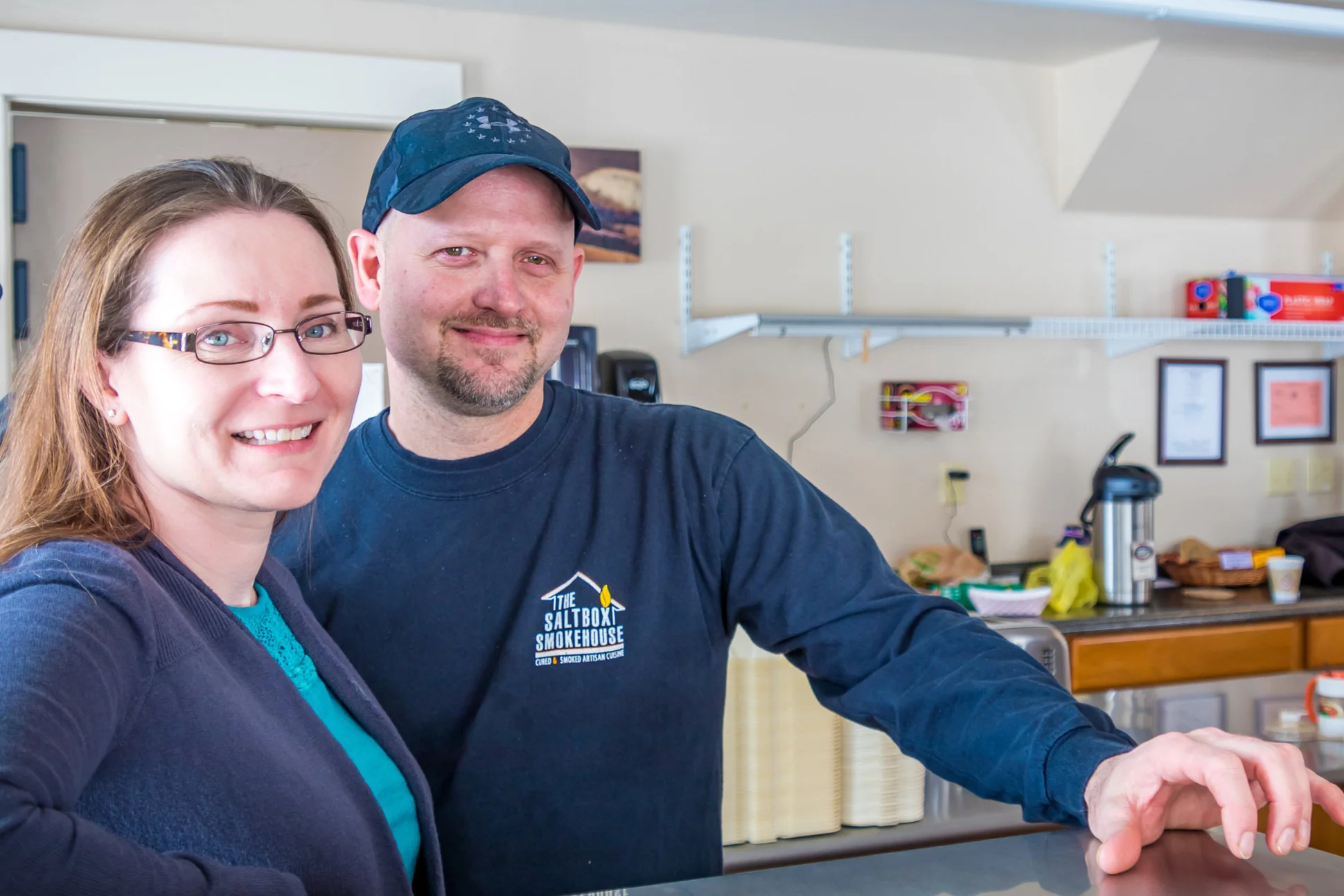 Meet the Founders: James - “Smokey" Pit master, King of all things meat! Keeps the fire stocked and the smoke rollin’. Sara - “The Boss” according to James! Committed to being the glue to hold it all together, recipe inspiration.