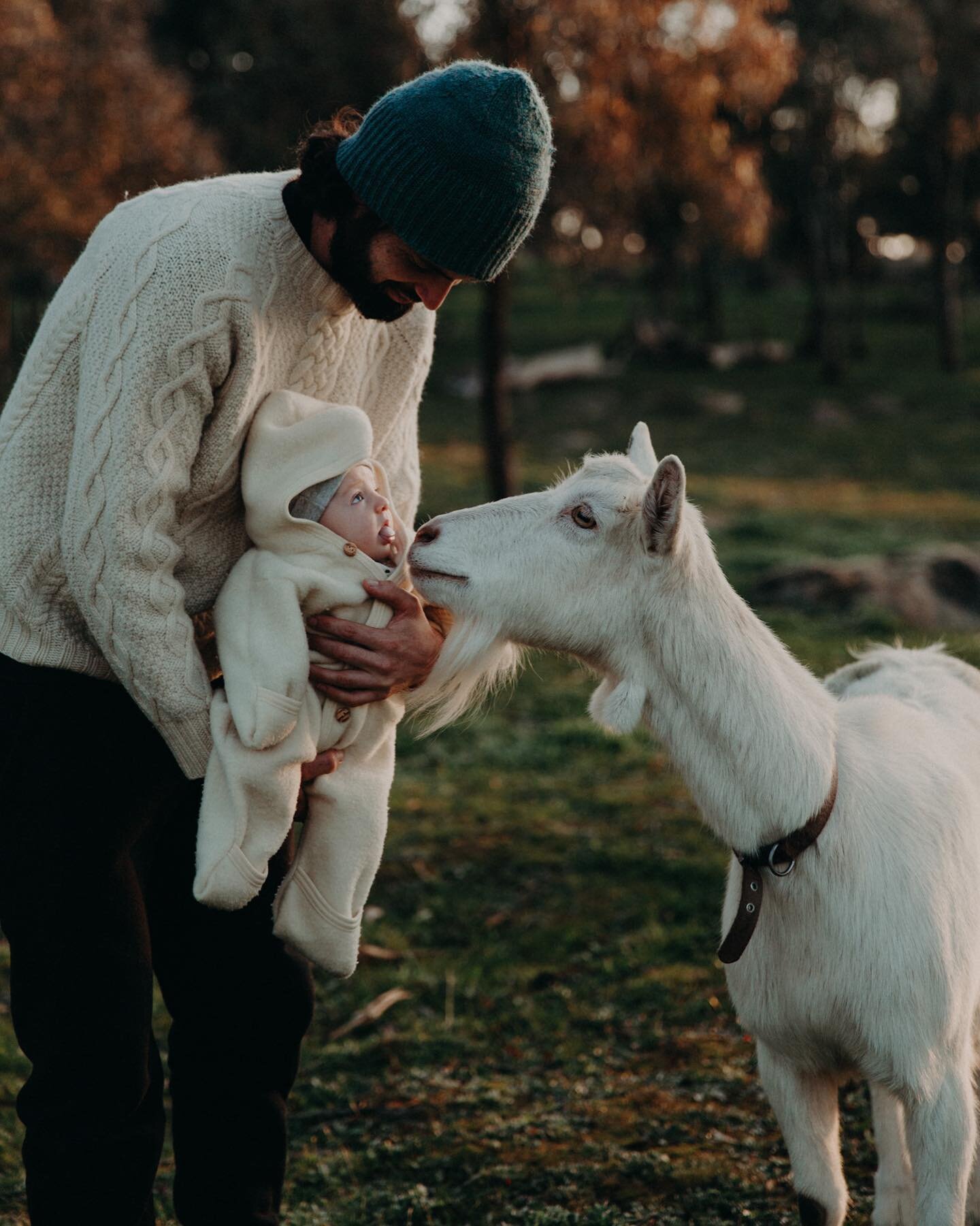 Our little polar bear meeting Manny the goat 🥰

Reality: yes we have lovely moments witnessing you smile and make the cutest cooing sounds and taking you on walks to visit the goats. But there are also many moments of holding you as you cry hoping y
