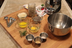 Parmesan Seed Crackers Prep