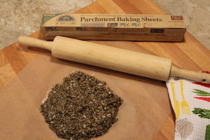 Parmesan and Seed Crackers rolling out