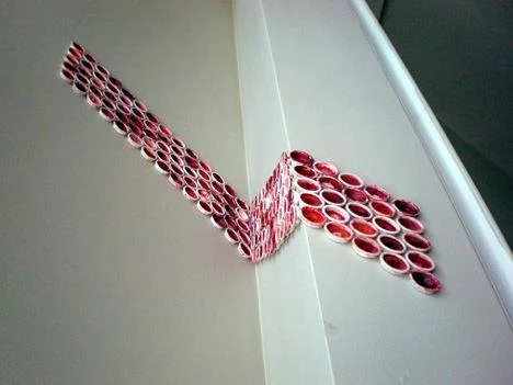 Blood , used watercolor pans, dims vary, 2008
