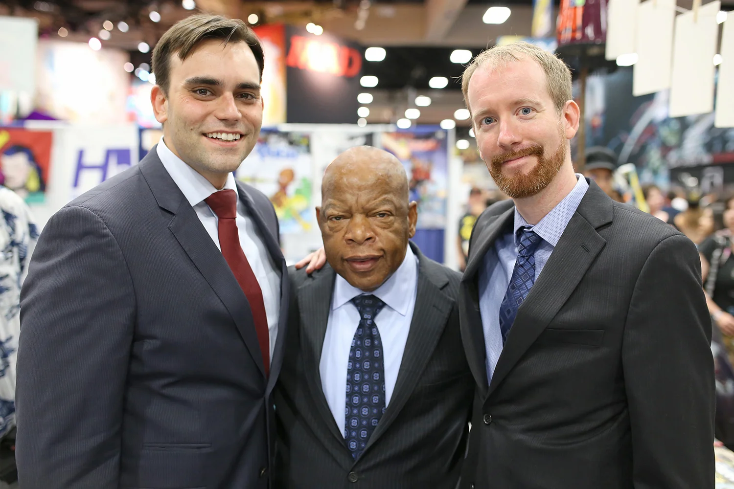 Andrew Aydin, Congressman John Lewis, and Nate Powell