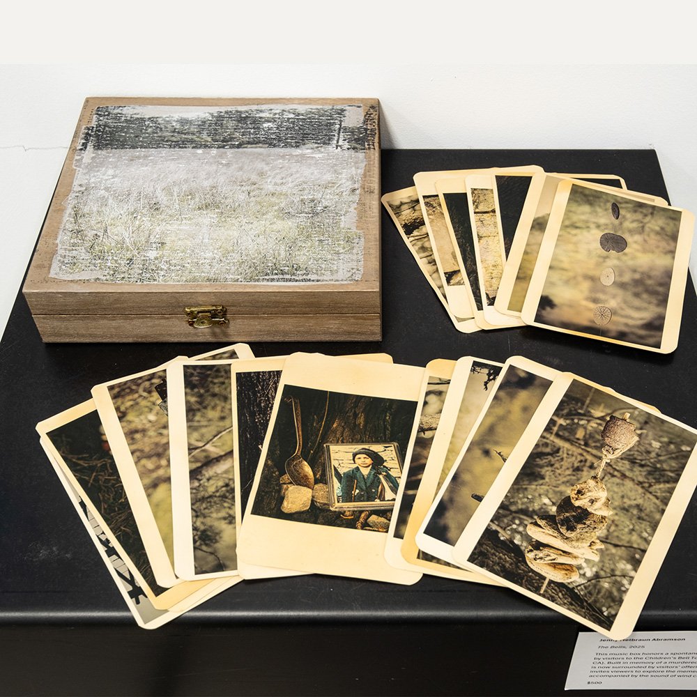 I&rsquo;m remiss in telling my world about lovely things&hellip; like having work in exhibitions like this one. @material_contemporary in Salt Lake City invited me to show The Bells, my music box honoring the mementos people leave in the trees near t