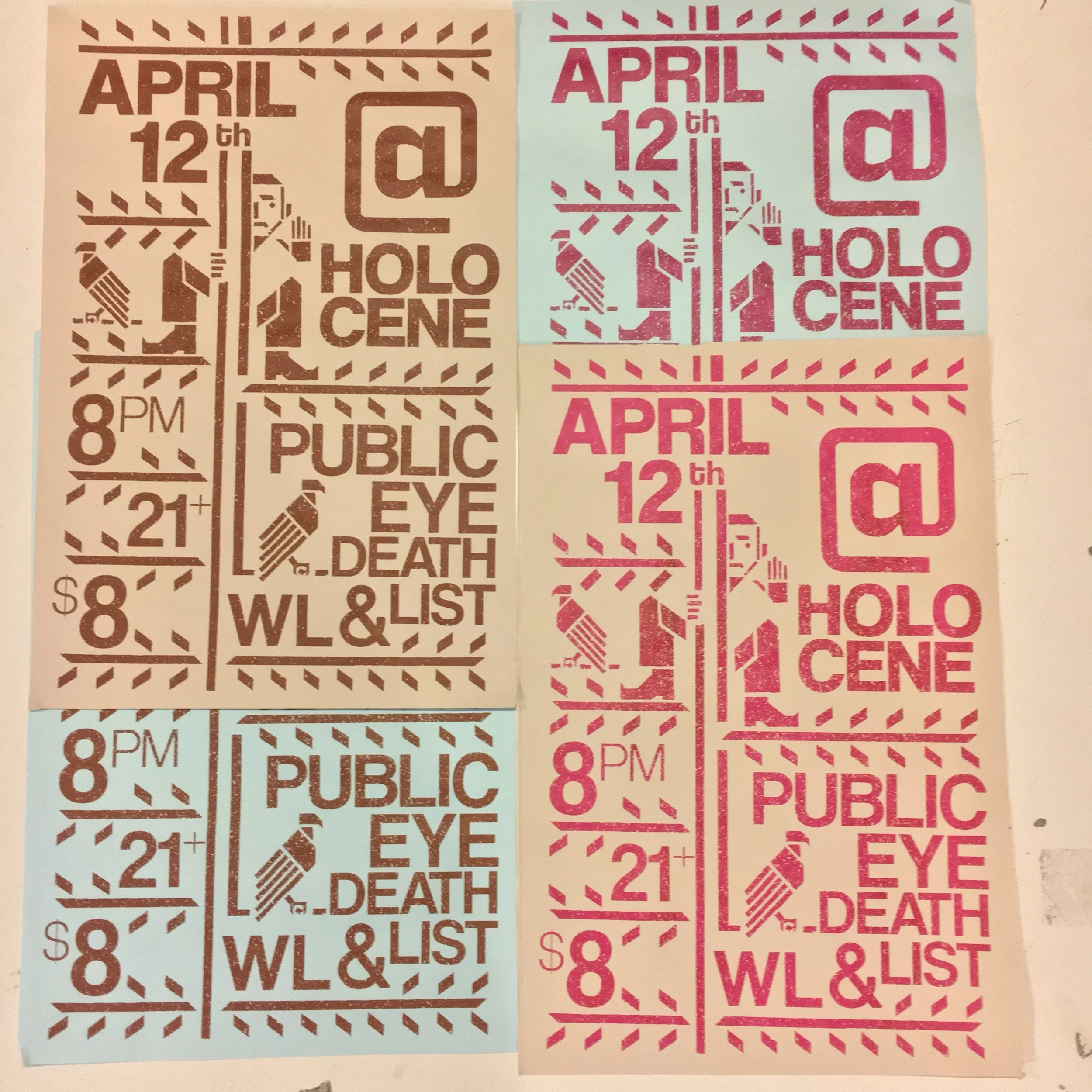  11x17 poster designed &amp; printed in house for local show in Portland, OR 