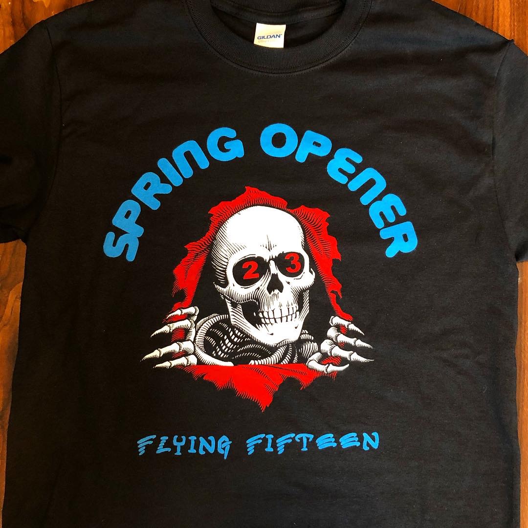  3-color discharge print for Flying 15 Spring Opener event in Portland, OR. 2019 
