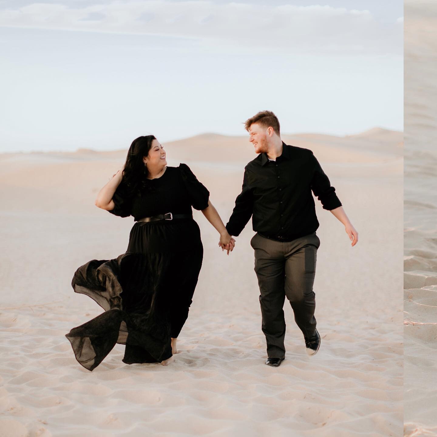 Just some of the most joyous love I&rsquo;ve seen between two gorgeous souls, in the sand dunes, during golden hour. 🔥😉🤍