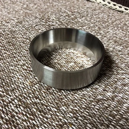 Our dosing funnel made to match the height of the portafilter fork – as promised, in stainless steel like the Stance. A little overkill but we thought why not?