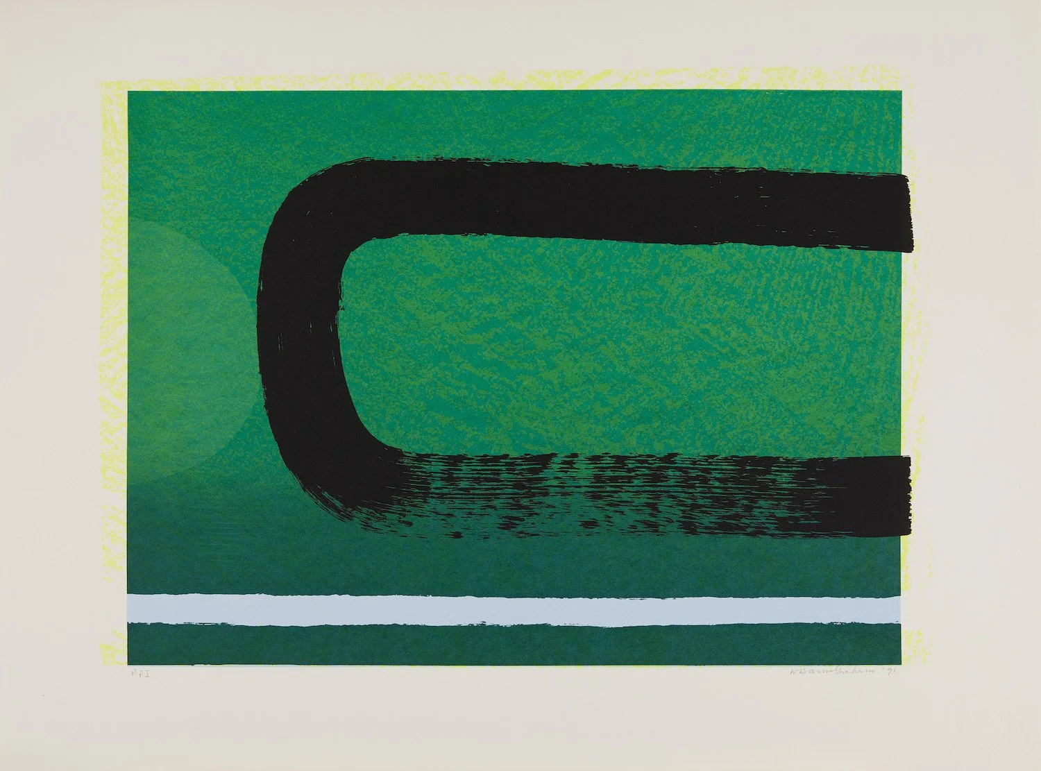 Wilhelmina Barns-Graham: Millennium Series Green, 2000 — Fen Ditton Gallery