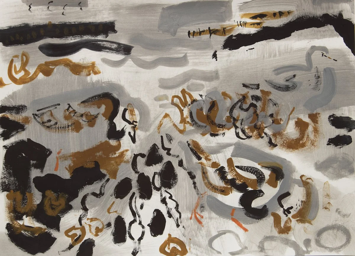 Severn shoreline 1, Turnstones & Redshank - mixed media.jpg