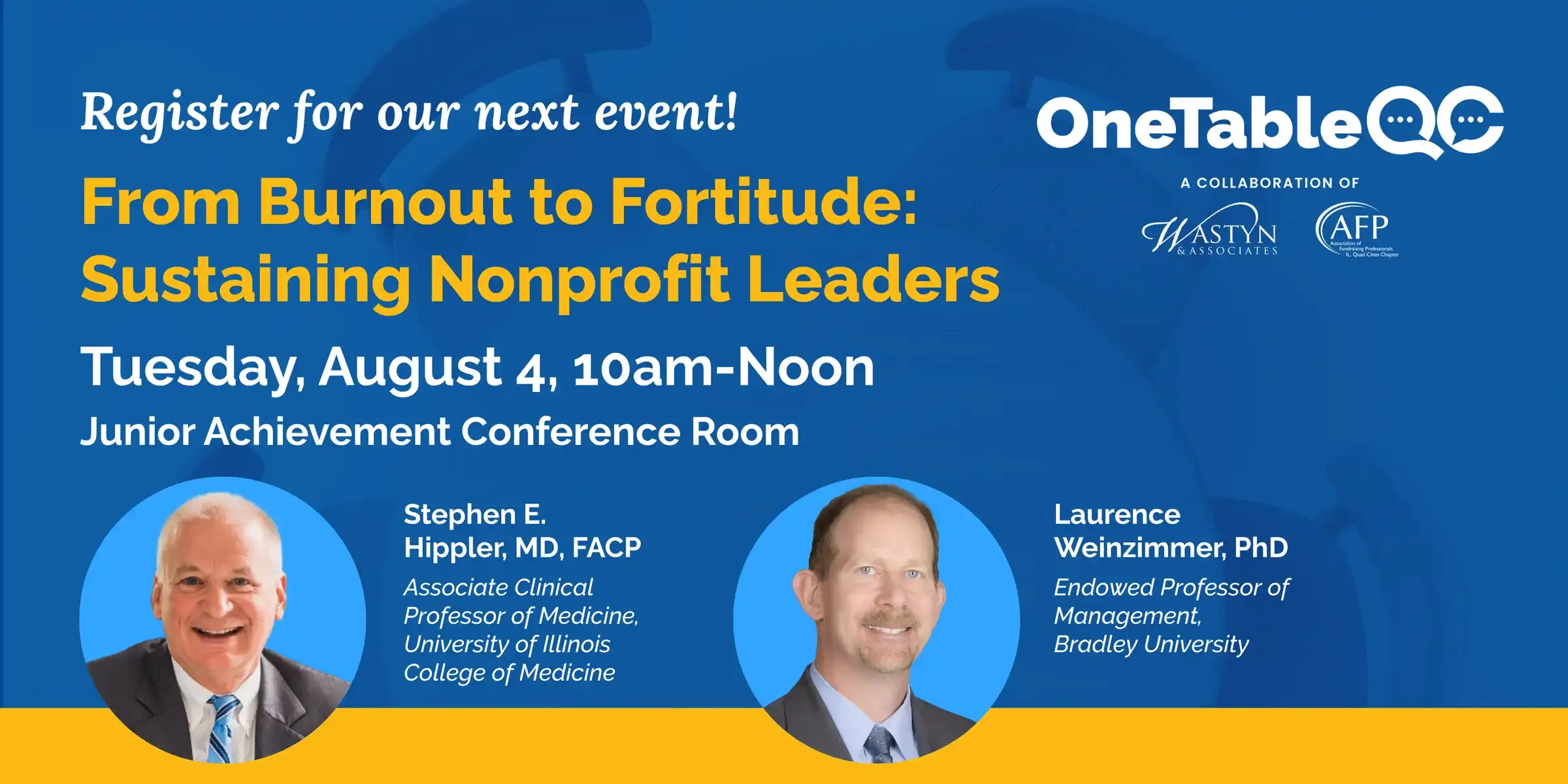 OneTableQC: From Burnout to Fortitude: Sustaining Nonprofit Leaders