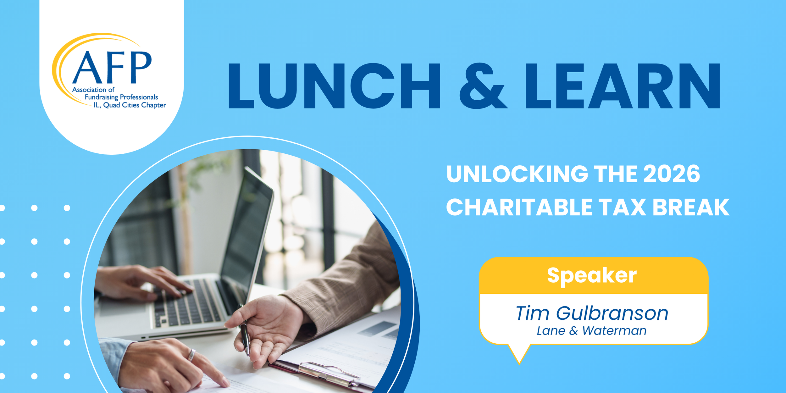 January Lunch &amp; Learn: Unlocking the 2026 Charitable Tax Break